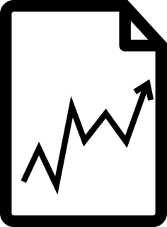 Document With Line Chart Stencil Svg Design File, Free Vectors File